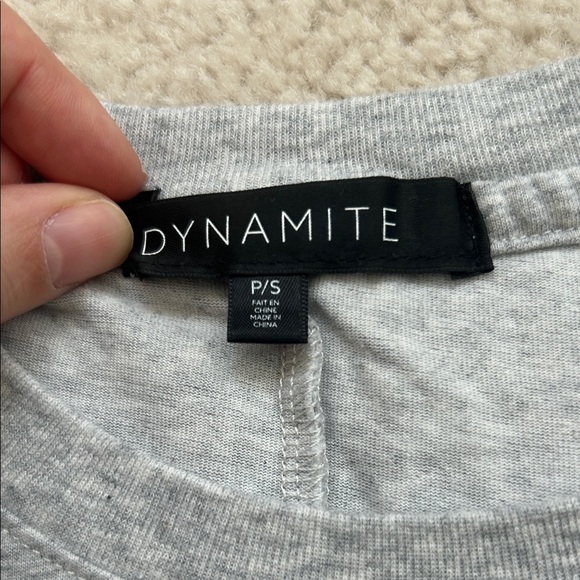 Dynamite Light Gray Tshirt Dress - Size S - Picture 2 of 5